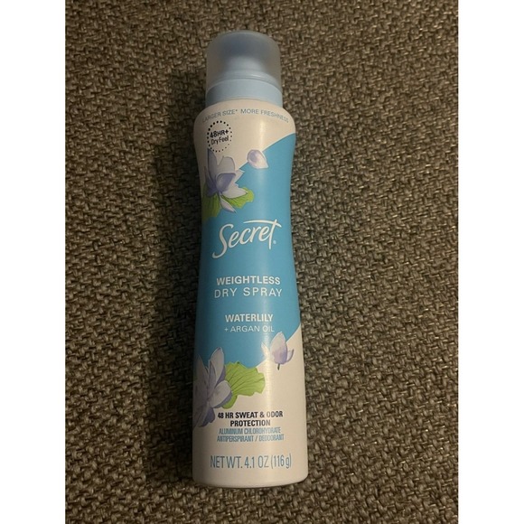 Secret Weightless Dry Spray Waterlily + Argan Oil 4.1 oz - Picture 1 of 3